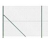 vidaXL Chain Link Fence with Flange Green 5.9x32.8'