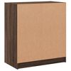 vidaXL Side Cabinet Brown oak Engineered wood, glass Small Side Cabinet