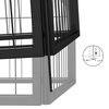 vidaXL Dog Playpen Black Powder-coated steel, Polyethylene