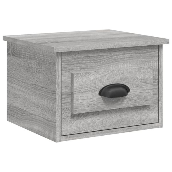 vidaXL Wall-mounted Bedside Cabinet Grey Sonoma Engineered wood