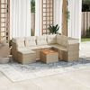 vidaXL Garden Sofa Set Beige, Cream White