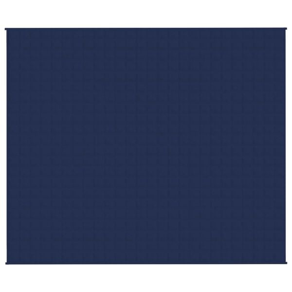 vidaXL Weighted Blanket Blue Cotton, Polyester, Glass beads Large