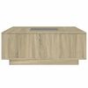 vidaXL Coffee Table Sonoma oak Engineered wood, glass 39.4x39.4 in