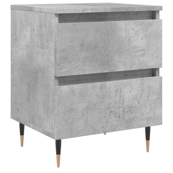 vidaXL Bedside Cabinet Concrete Grey Engineered wood, iron Medium