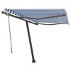 vidaXL Retractable Awning Blue and white