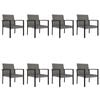 vidaXL Dining Set Grey Poly rattan Large Durable Dining Set