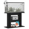 vidaXL Aquarium Stand Black Engineered wood Medium Sleek