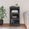 vidaXL Book Cabinet Grey Solid Pine Wood Medium Book Cabinet