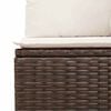 vidaXL Garden Sofa Set Brown, Cream White PE Rattan Large