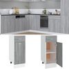 vidaXL Drawer Bottom Cabinet Grey Sonoma Engineered wood Standard