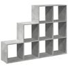 vidaXL Room Divider Bookcase Concrete grey Engineered wood Medium