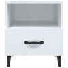 vidaXL Nightstand Set of 2 High gloss white Engineered wood, metal