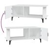 vidaXL Coffee Table White Engineered wood, metal Small Coffee Table