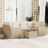 vidaXL Garden Sofa Set Beige