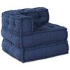 vidaXL Modular Corner Sofa Indigo 27.56 x 27.56 x 22.05 in Fabric