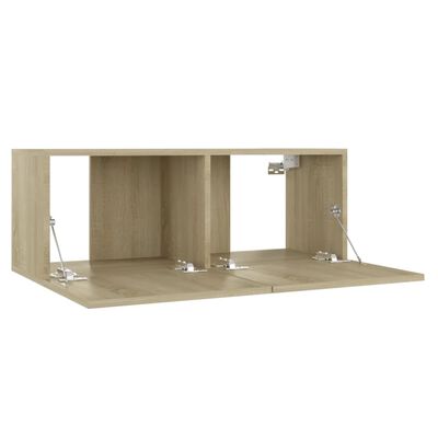 vidaXL 3 Piece TV Cabinet Set Sonoma Oak Chipboard