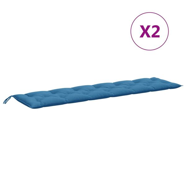 vidaXL Garden Bench Cushion Melange blue Fabric (100% polyester)