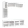 vidaXL TV Wall Cabinet Set White Engineered wood Large