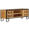 vidaXL TV Cabinet Multicolor Solid mango wood and steel 47.2 in long