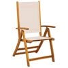 vidaXL Folding Garden Chair Set of 8 Cream