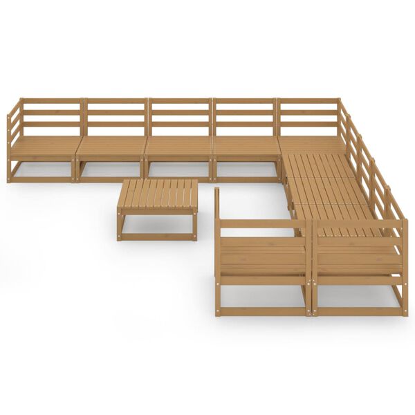 vidaXL Garden Lounge Set Honey Brown Solid Pine Wood Modular