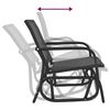 vidaXL Garden Glider Chair Black Textilene and Steel 24.0 x 29.9 x 34.3 in