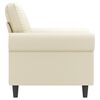vidaXL Sofa Chair Cream Faux leather, metal, foam Medium