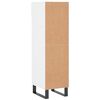 vidaXL Shoe Cabinet High Gloss White Engineered Wood, Iron Compact