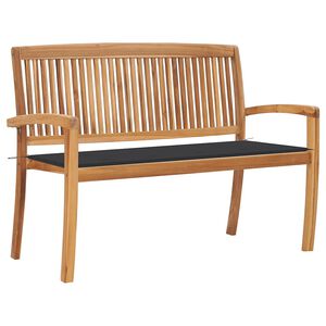 vidaXL Garden Bench Anthracite Fine sanded teak hardwood 50.6 in