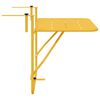 vidaXL Hanging Balcony Table Mustard 23.62 x 15.35 x 25.59 in Steel