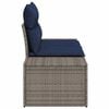vidaXL Garden Sofa with Cushion 184 x 62 x 69 cm Poly Rattan