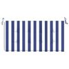 vidaXL Patio Bench Cushion Blue&White Stripe 47.2x19.7x1.6" Oxford Fabric