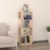 vidaXL Book Cabinet Pine wood Solid pine wood