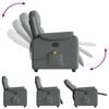 vidaXL Massage Recliner Chair Dark grey