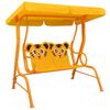 vidaXL Swing Bench Yellow Steel frame 45.3x29.5x43.3 in Swing Bench