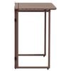 vidaXL Garden Table Brown PE Rattan, Powder-Coated Steel Compact