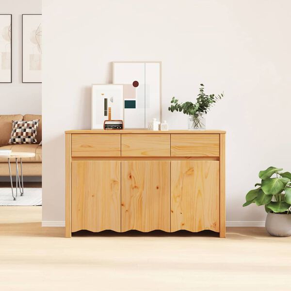 vidaXL Sideboard Drammen Oak 44.88 x 16.93 x 29.72 in Solid Pine wood