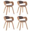 vidaXL Dining Chair Set of 4 Taupe