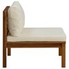 vidaXL Garden Lounge Set Cream White, Warm Brown