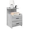 vidaXL Bedside Cabinet Set of 2 Grey Sonoma Engineered wood