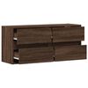 vidaXL TV Wall Cabinet Brown Oak Engineered Wood Compact