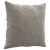 vidaXL Throw Pillow Light Gray Velvet (100% polyester) 16 x 16 in