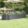 vidaXL Garden Raised Bed Anthracite Powder-Coated Steel