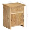 vidaXL Bedside Table Natural Wood Solid Mango Wood, Engineered Wood