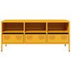 vidaXL TV Cabinet Mustard Yellow Cold-rolled Steel Medium TV Cabinet