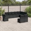 vidaXL Garden Sofa Set Black