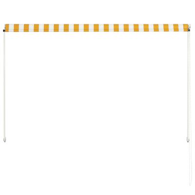 vidaXL Retractable Awning 78.7"x59.1" Yellow and White