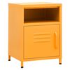 vidaXL Nightstand Set of 2 Mustard Yellow Steel 13.8x13.8x20.1 in