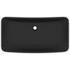 vidaXL Luxury Basin Rectangular Matt Black 28.0x15.0" Ceramic