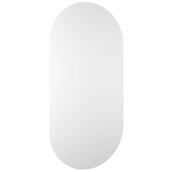 vidaXL Mirror Transparent Glass Medium Minimalist Mirror Oblong